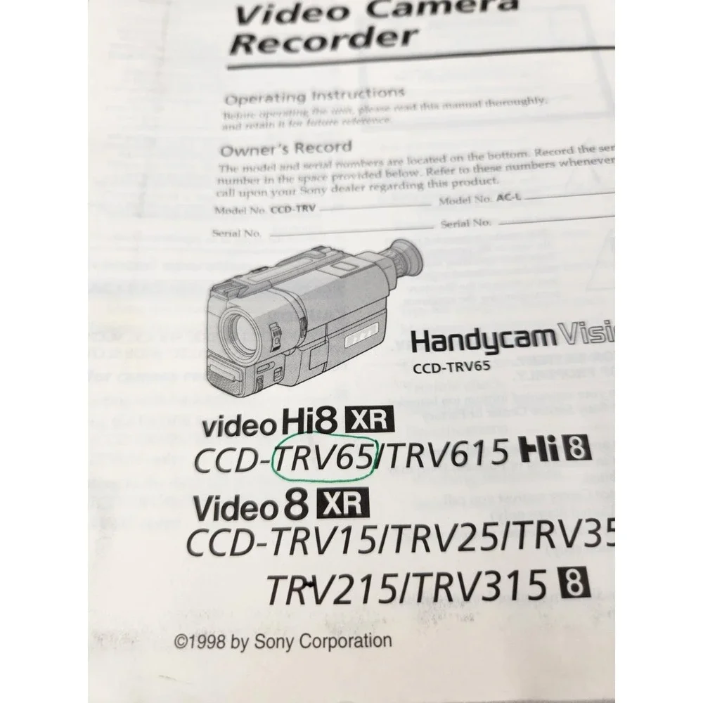 Sony vintage handycam